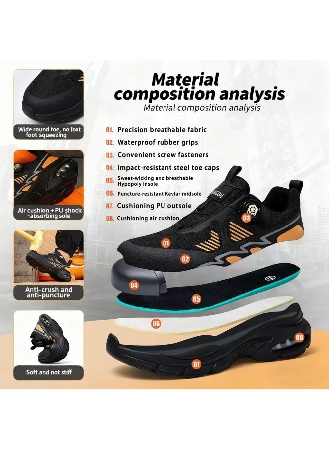 Sky View Safety Shoes for Men Women, Wide Work Shoes with Durable Soft Sole, Slip-Resistant Comfortable Sneakers for Industrial Construction - Image 2